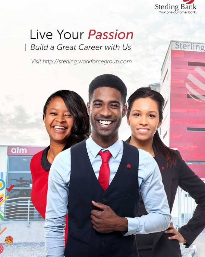 Sterling Bank Graduate Trainee Recruitment Programme 2018 for Nigerians