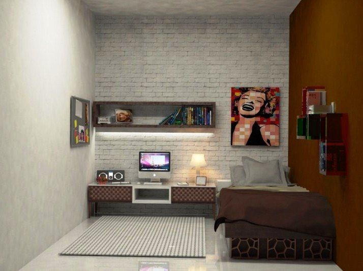 35 desain  cara menata kamar  tidur kost  sederhana ukuran 
