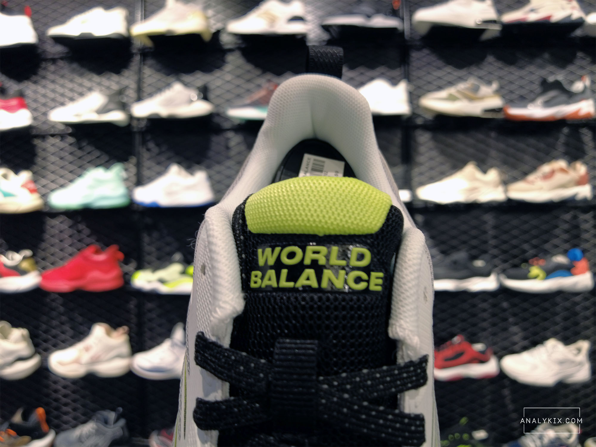 World Balance branding on mesh tongue