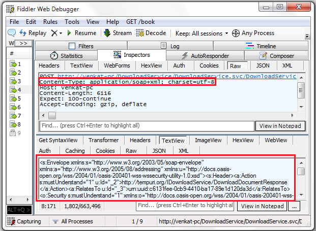 Text message encoding in wcf