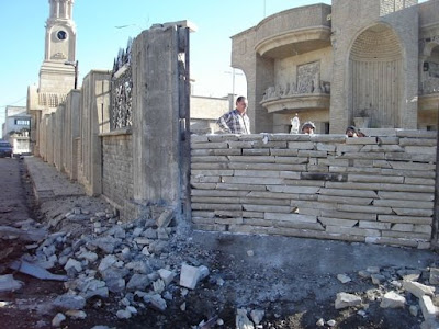 A car bomb damaged this Chaldean church in west Mosul on Jan 17 2008