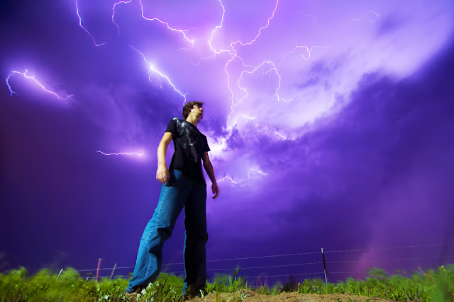 Amazing violet storm photography