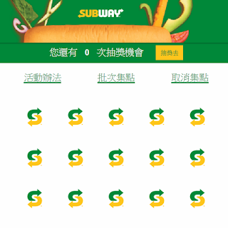 【Subway】艇新鮮 抽萬點LINE Points