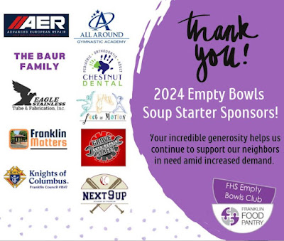 Thanks to the Empty Bowls Sponsors! Get your tickets for May 23