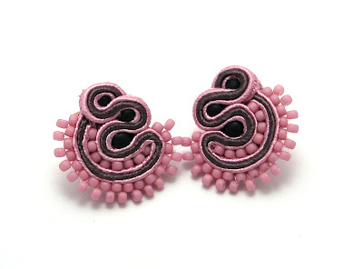 kolczyki sutasz soutache earrings