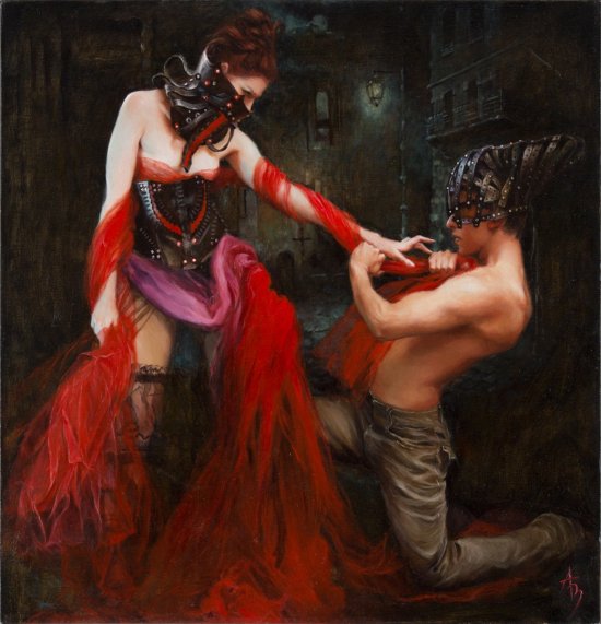 Alexandra Manukyan pinturas foto-realistas sensual fetiche