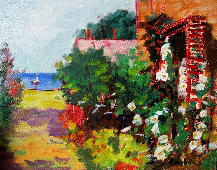 House and Flowers in Newburyport