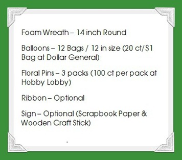 Ballon Wreath Supplies Frame