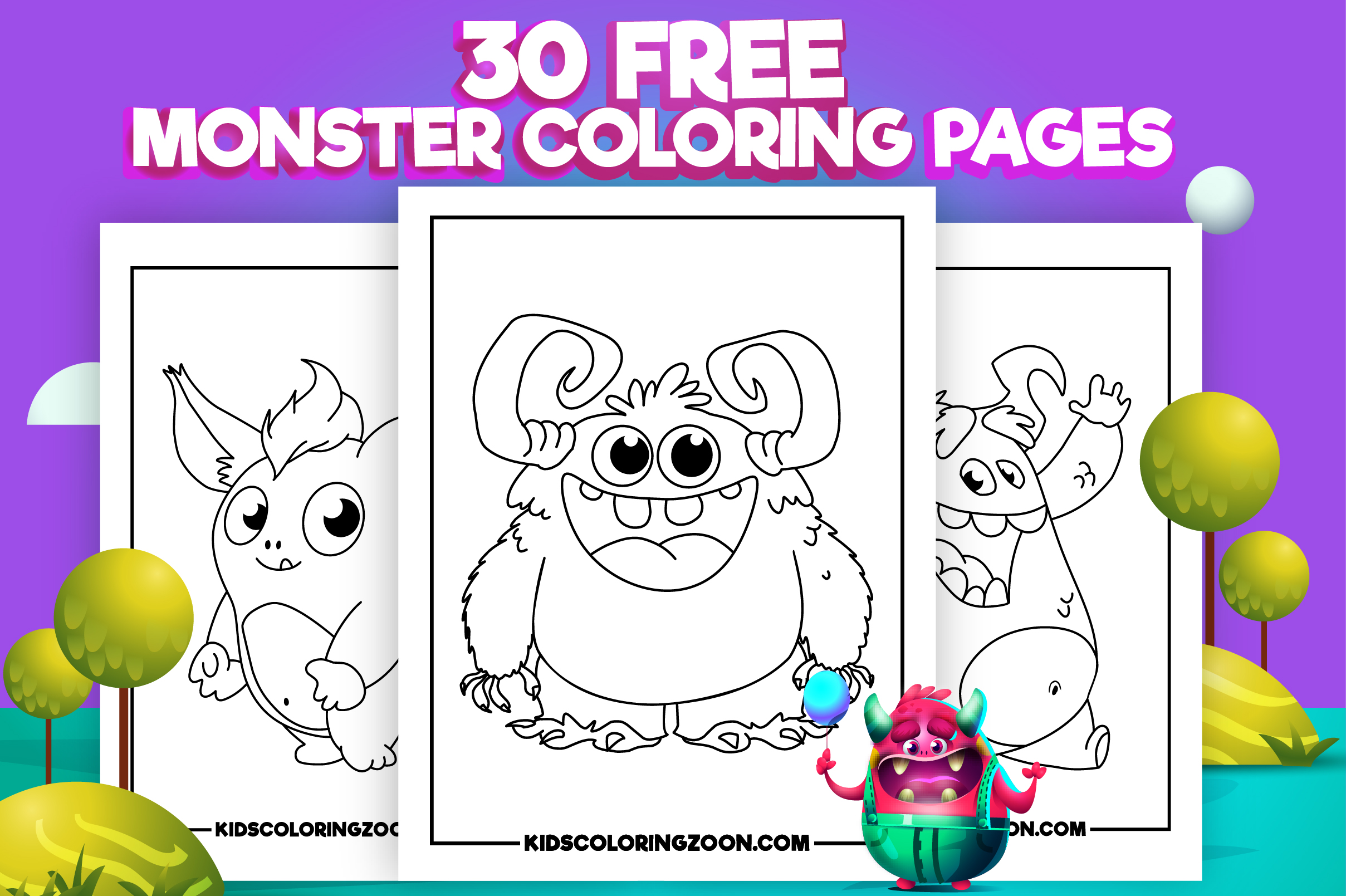 Free Printable Cute Monster Coloring Pages For Kids - Free Coloring Pages PDF