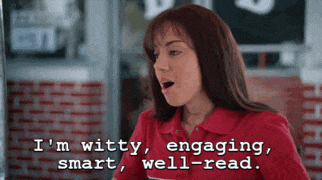 I'm witty and well-read gif