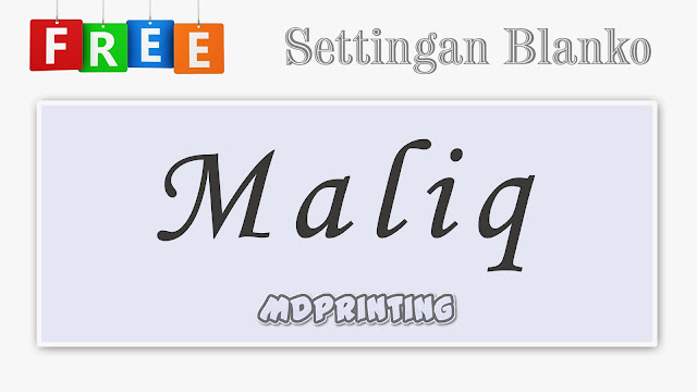 Template / Settingan Blangko Undangan Maliq .CDR Full Album