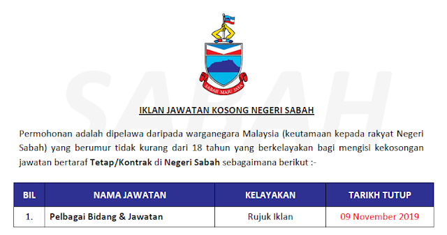 JAWATAN SABAH