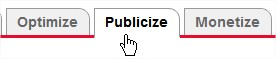 Click On The Publicize Option On The Top Navigation Bar