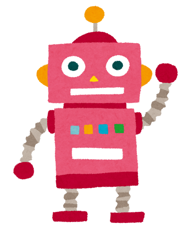 いろいろな色のオモチャのロボットのイラスト かわいいフリー素材集 いらすとや