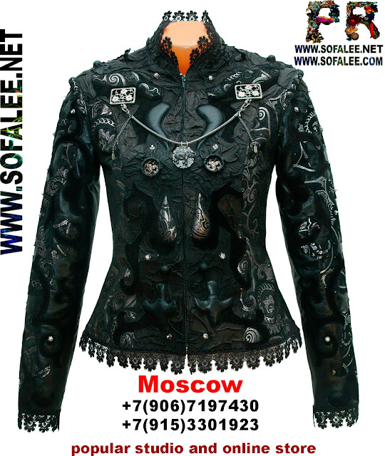 Unique genuine leather jacket for women