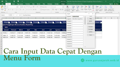 cara input data dengan cepat di excel, cara cepat input data menggunakan form di excel, cara cepat input data di excel, cara input data cepat,
