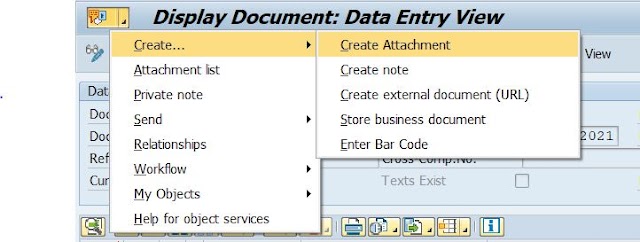 SAP ABAP code for FB03 GOS Document attachment 