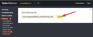 add site map to Yandex