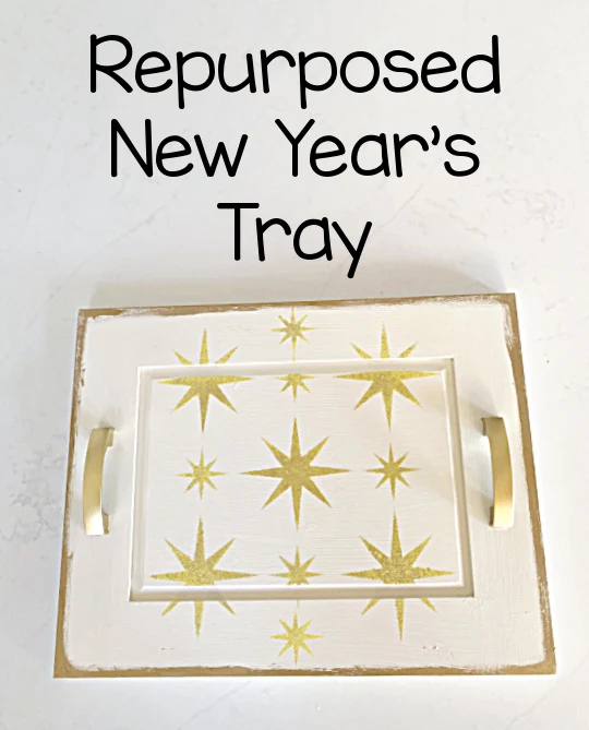 gold tray with overlay