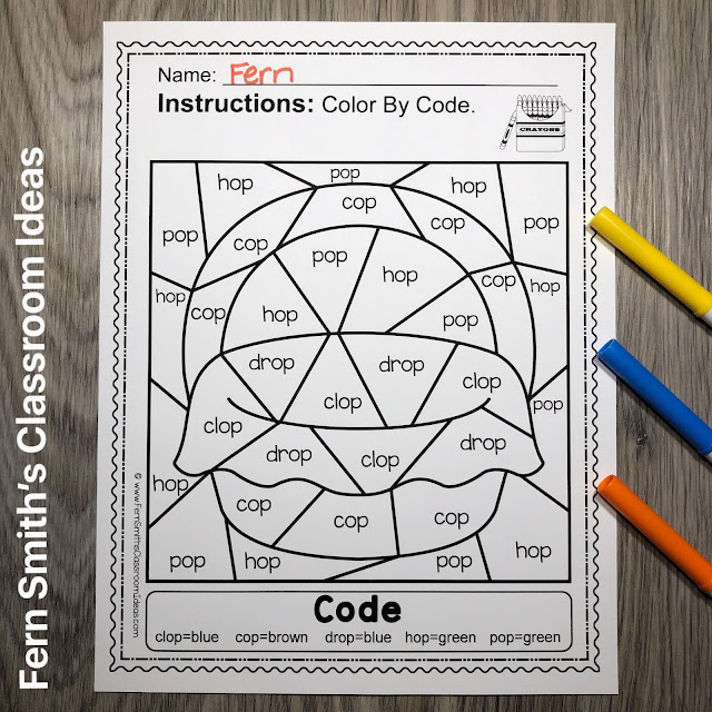 Click Here to Download This Little Red Riding Hood Themed The -op Word Family Color By Code Remediation for Struggling Kindergarteners Resource For Your Class Today!