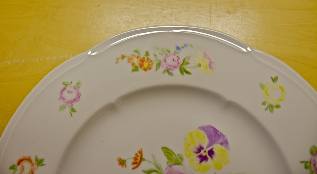 hand painted porcelain, china , dinner plate