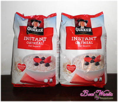 Instant oatmeal quaker oat. Khasiat Oat. Jom Sihat Dengan Amalkan Makan Oat. Makan Oatmeal Dengan Buah-Buahan