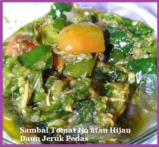 Sambal Tomat Ijo atau Hijau Daun Jeruk Pedas 