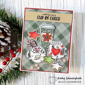Sunny Studio Stamps: Mug Hugs Customer Christmas Card by Kathy Schweinfurth