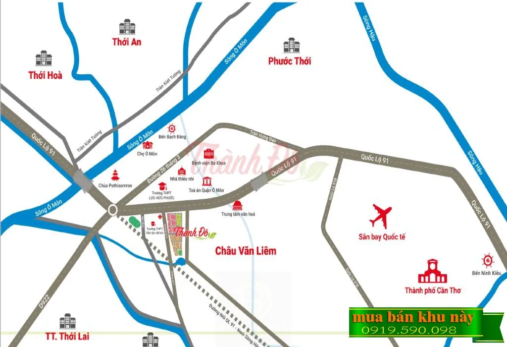 Vị trí dự án Khu đô thị Thành Đô trên bản đồ