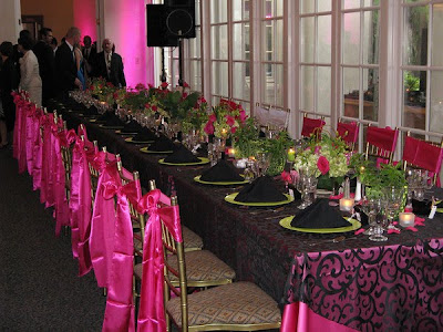 Pink And  Black Wedding Decoration Ideas