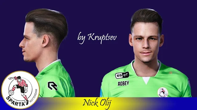 Nick Olij Face For eFootball PES 2021