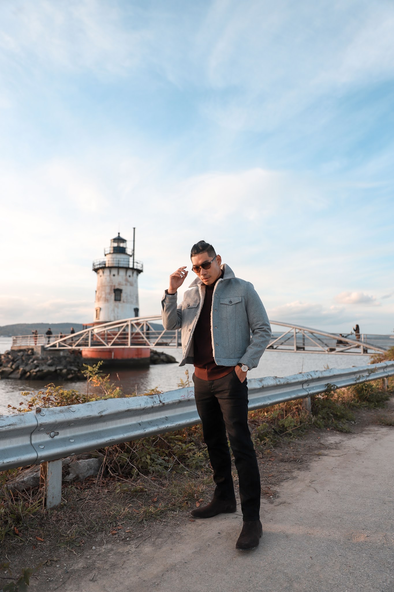 How To Style a Sherpa Trucker Jacket, Leo Chan of Levitate Style in Express Men