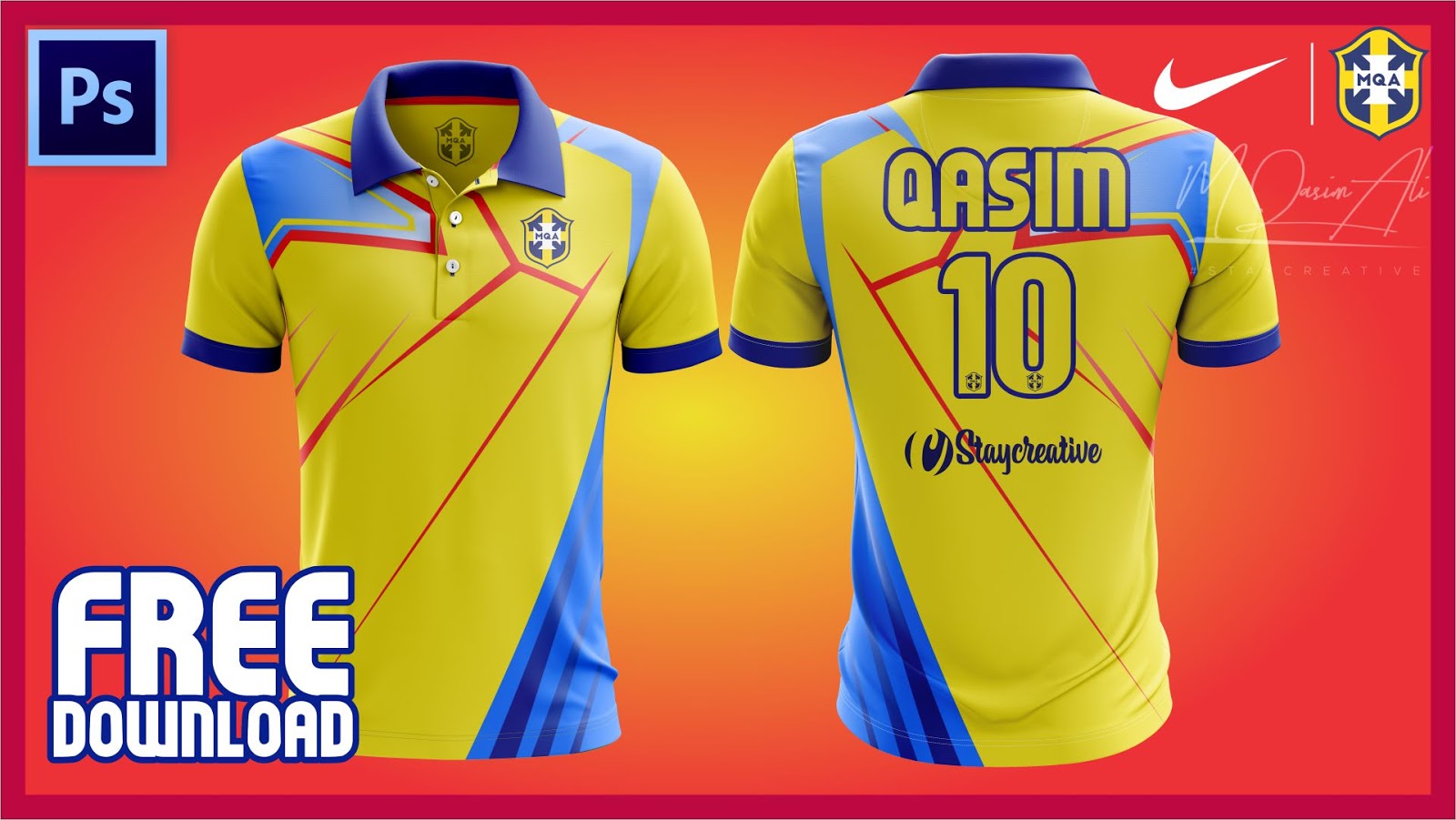 Download Epic Cricket Shirt Design Tutorial + Free Yellow image PSD ...