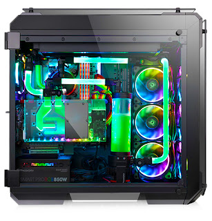 Thermaltake View 71 RGB 4-Sided Tempered Glass Vertical GPU Modular E-ATX Gaming Full Tower Computer Case CA-1I7-00F1WN-01