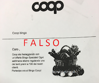 Logo FALSO Bingo attribuito a Coop