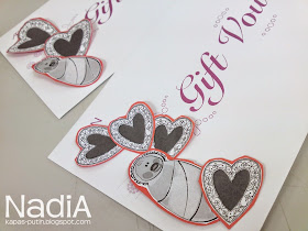 Deco gambar baby dan love atas envelope