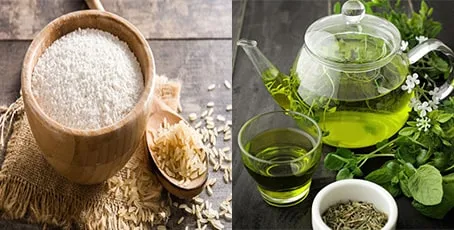 Rice Flour and Green Tea Mask