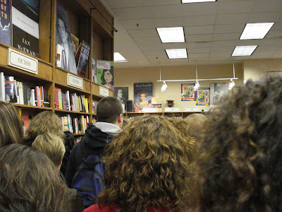 My view at Olsson's -- the backs of peoples' heads