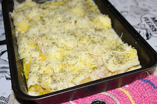 Mandioca ao creme Bechamel deliciosa!