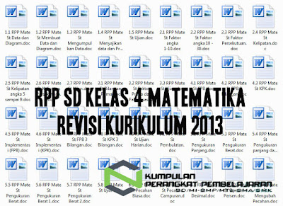 RPP SD Kelas 4 Matematika Revisi Kurikulum 2013 