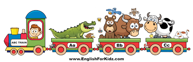 Classroom alphabet banner - printable ABC train