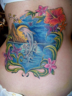 Label New Tropical Tattoo Colors Design Picture