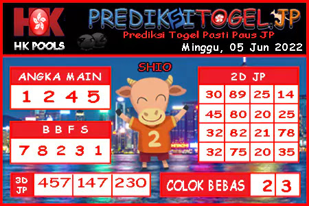 Prediksi Togel Hongkong JP Minggu 05 Juni 2022