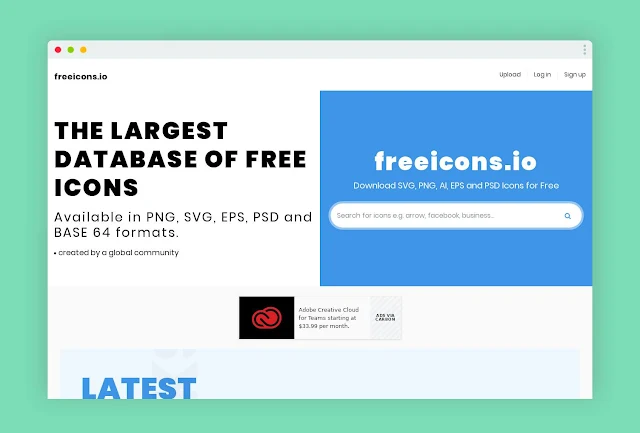 free icons أفضل المواقع لتحميل أيقونات المجانية و المدفوعة https://freeicons.io/