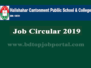Halishahar Cantonment Public School & College Job Circular 2019