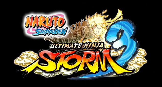 Naruto Shippuden Ultimate Ninja Storm 3 2013 Video Game Title  for Xbox 360 and Playstation 3 featuring Fourth Great Ninja War Arc