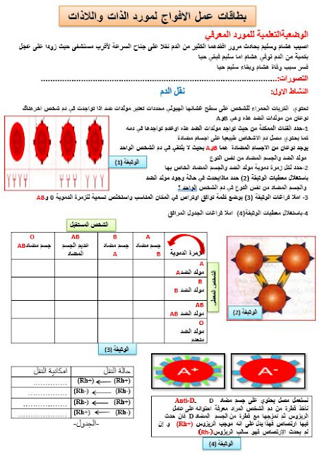 مذكرات الذات و اللاذات علوم طبيعية للسنة الرابعة متوسط الجيل الثاني WORD