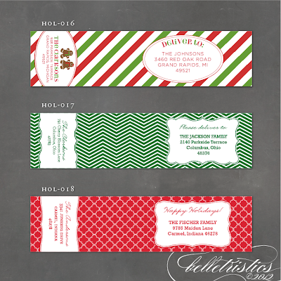 holiday address label, mailing label, christmas addresses