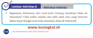 Kunci Jawaban IPS Kelas 7 Halaman 154 www.kosingkat.id