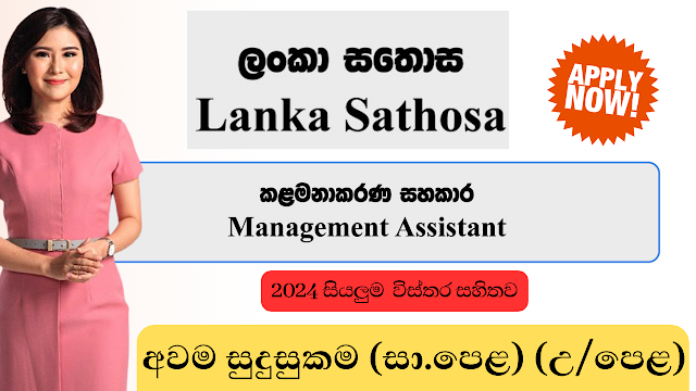 Sathosa Management Assistant Vacancy 2024 | Lanka Sathosa Job Vacancies 2024